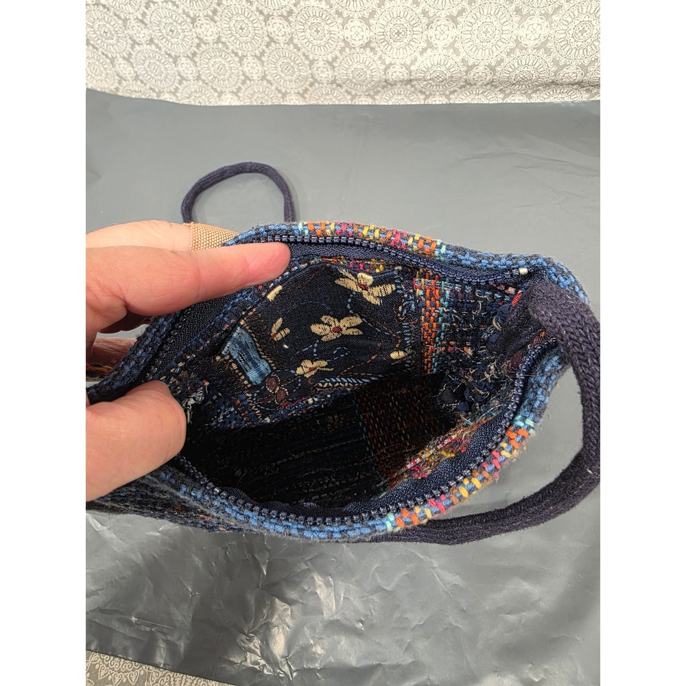 Woven Crossbody Bag, Small Tapestry Handbag, Colorful Accent Purse Unique Design - Picture 7 of 8